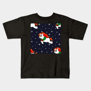 Flying Christmas Unicorn Kids T-Shirt